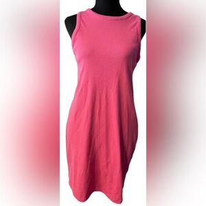 a new day women’s bubble gum pink ribbed tank dress size medium
